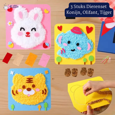 Creatieve NaaiKit | 5 Schattige Dieren, Kindvriendelijk 3+ – Stimuleer Creativiteit en Motoriek 0